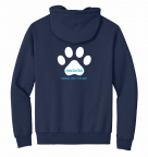 Unisex Full Zip  Hooded Sweatshirt with Embroidered  name & NASBOCES Animal Care Skills Logo